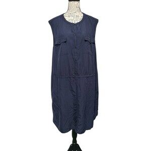 Old‎ Navy Shift Dress XXL Navy Travel Vacation Twee Lagenlook EUC